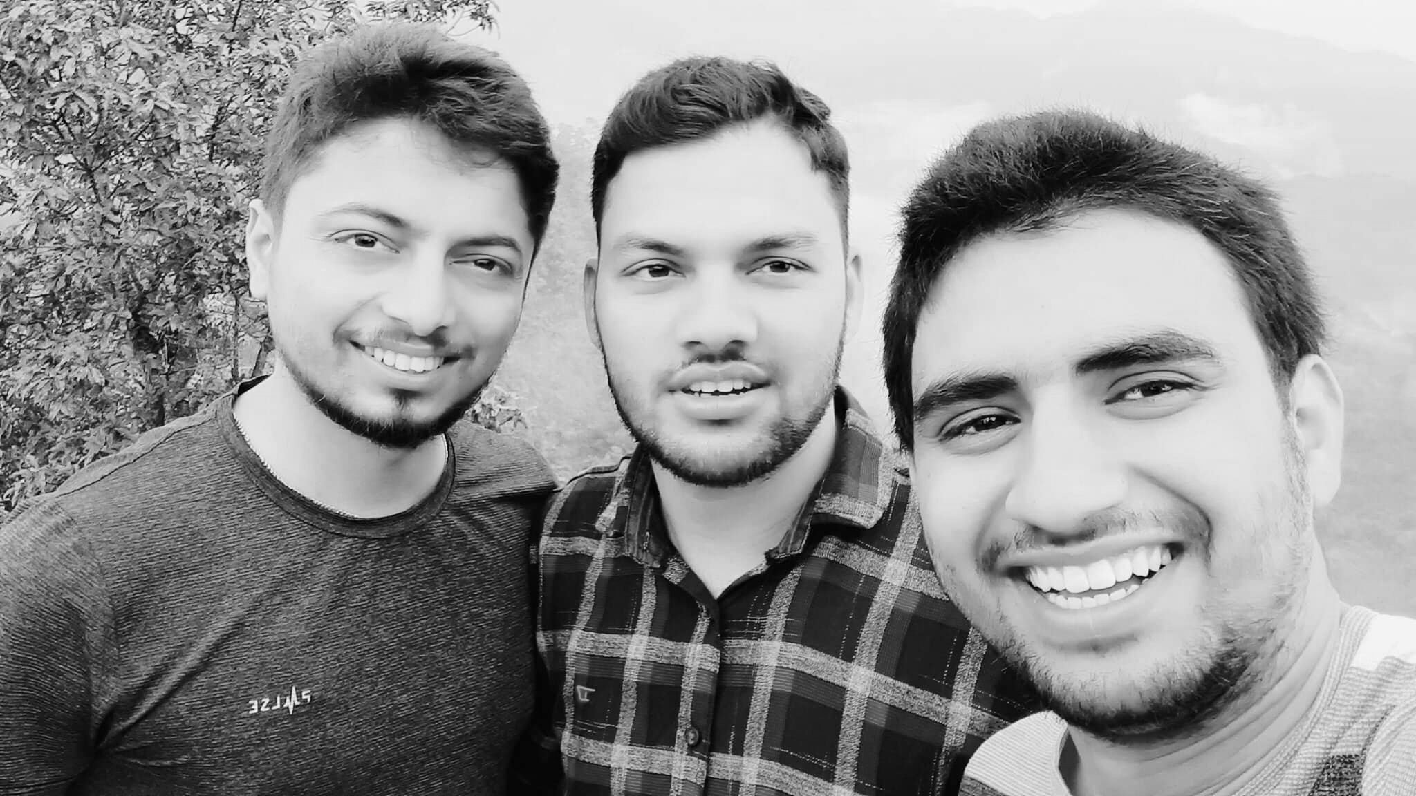 Ramesh Adhikari, with best friends forever