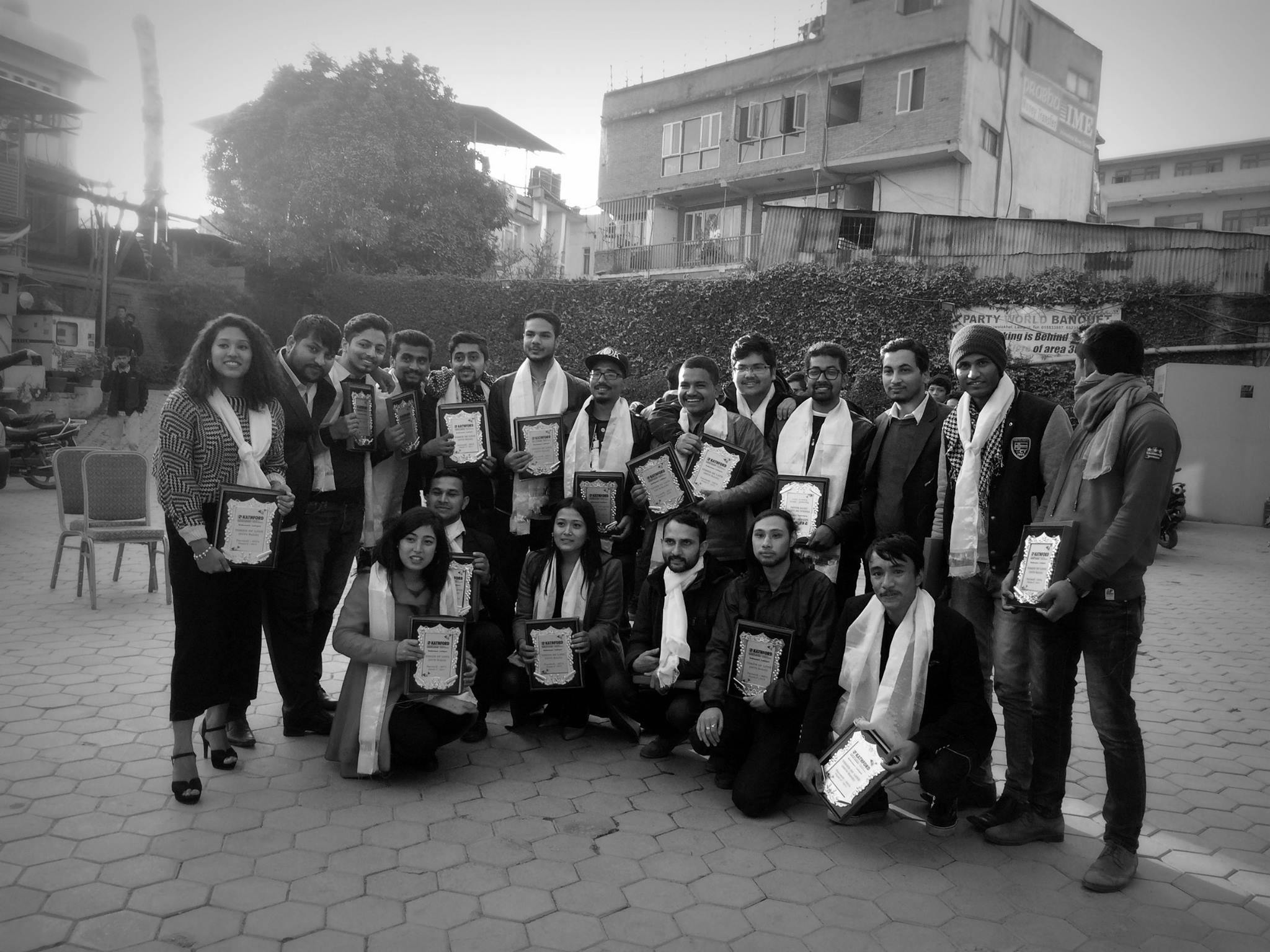 Ramesh Adhikari, at Kathford College for farewell program