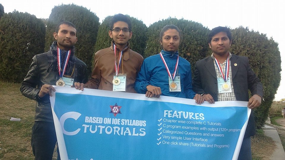 Ramesh Adhikari, received first runner up award, software competition at Kantipur engineering college