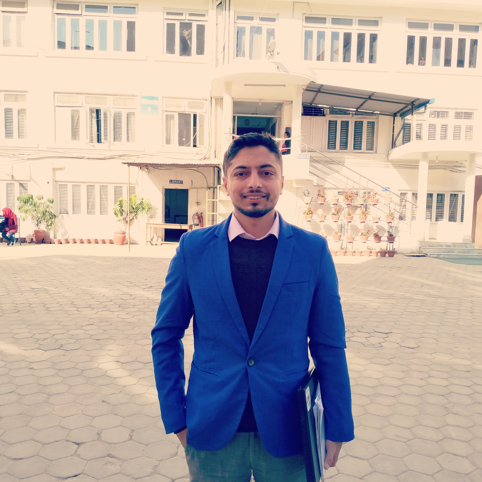 Ramesh Adhikari, photo taken after final defense of master’s thesis at NCIT
