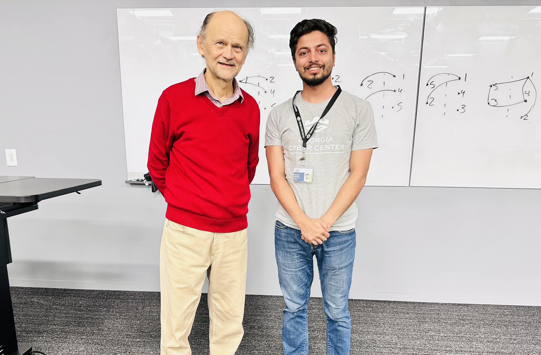 Ramesh Adhikari, with Professor Bogdan Chlebus, Legend of Algorithm Analysis